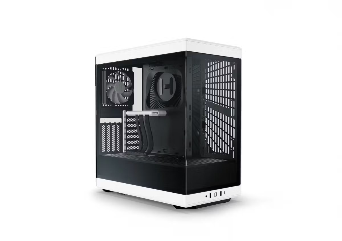 HYTE Y40 Black and White with 2 Fans and Gen 4.0 Riser Cable